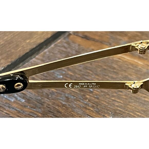 Vintage Christian Dior 2842 Oval Eyeglass Frames Gold & Black  Made In Austria main image 4